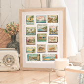 Puerto Vallarta Matchbook Collection Art Print Poster