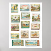 Puerto Vallarta Matchbook Collection Art Print Poster (Vorne)