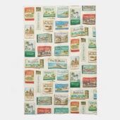 Puerto Vallarta Matchbook Pattern Tea Towel Geschirrtuch (Vertikal)