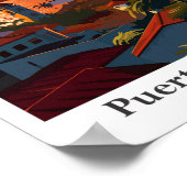 Puerto Vallarta Mexico Art Vintag Poster (Ecke)