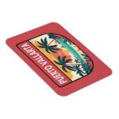 Puerto Vallarta Mexico Retro Emblem Magnet (Rechte Seite)