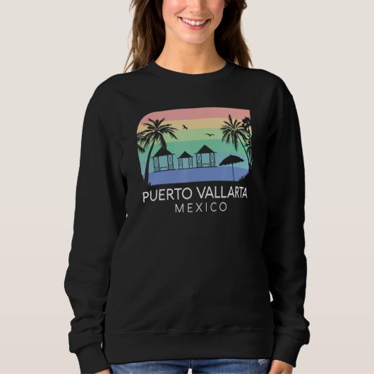 Puerto Vallarta Mexico Retro Mexican Resort Vacati Sweatshirt (Vorderseite)