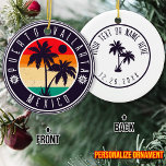Puerto Vallarta Mexico Retro Palm Travel 60er Keramik Ornament<br><div class="desc">Puerto Vallarta Mexiko Vintag 60er Souvenirs. Puerto Vallarta Beach Mexico - Retro Tropical Palm Tree 60er Souvenirs Vintages Design macht ein großartiges Weihnachts- oder Geburtstagsgeschenk für Fans des Puerto Vallarta Beach. Das Retro-Sommerdesign ist ein perfektes Geschenk für Reisende und tropische Fans. Sie können diese Vorlage anpassen und ändern, indem Sie...</div>