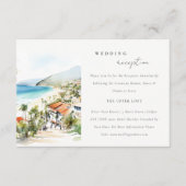 Puerto Vallarta Mexico Scape Wedding Reception Begleitkarte (Vorderseite)