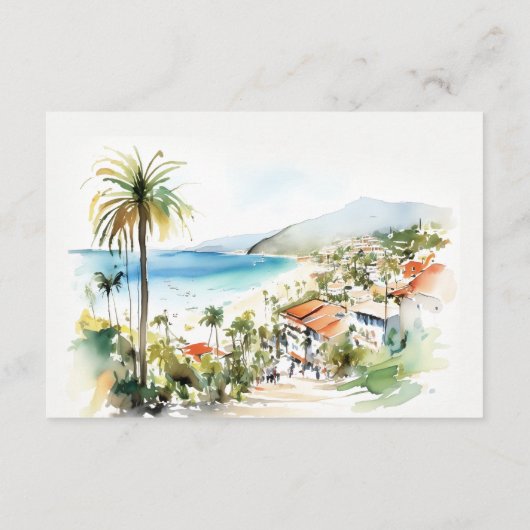 Puerto Vallarta Mexico Scape Wedding Reception Begleitkarte (Rückseite)