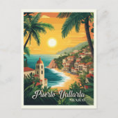 Puerto Vallarta Mexico Vintage Travel Postkarte (Vorderseite)