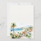 Puerto Vallarta Mexico Watercolor scape Wedding Einladung (Rückseite)