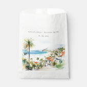 Puerto Vallarta Mexico Watercolor scape Wedding Geschenktütchen (Vorderseite)