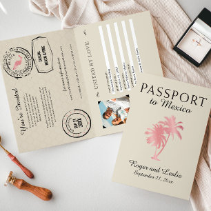 Puerto Vallarta Mexico Wedding Passport Invitation Einladung