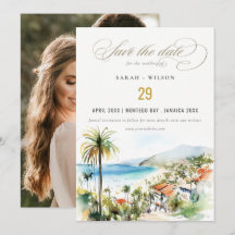 Puerto Vallarta Mexiko Aquarell-Foto-Hochzeit
