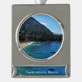 Puerto Vallarta, Mexiko Banner-Ornament Silber (Vorderseite)