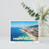 Puerto Vallarta Mexiko Hochzeit speichern Datum Postkarte (Stehend Vorderseite)