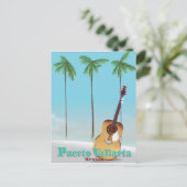 Puerto Vallarta Mexiko Reiseplakat Postkarte (Stehend Vorderseite)