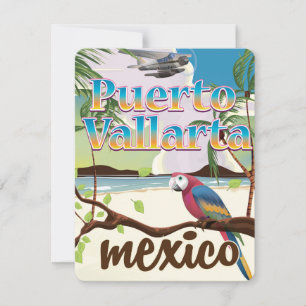 Puerto Vallarta Mexiko Strand Reiseplakat