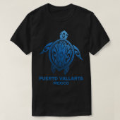 Puerto Vallarta Mexiko Tattoo Blue Sea Turtle Souv T-Shirt (Design vorne)