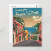 Puerto Vallarta Mexiko Vintag Postkarte (Vorne/Hinten)