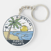 Puerto Vallarta Mexiko Vintag Schlüsselanhänger (Rückseite)
