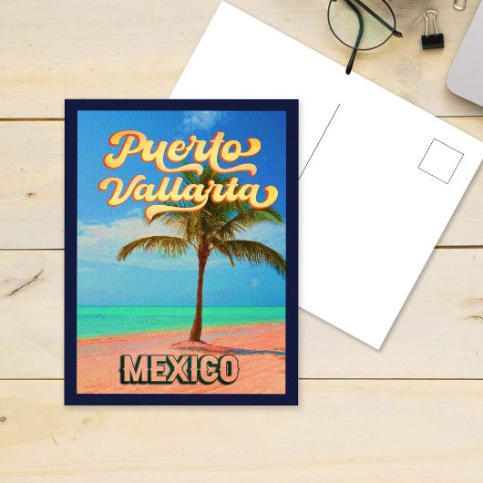 Puerto Vallarta Mexiko Vintag Souvenirs 60er Postkarte