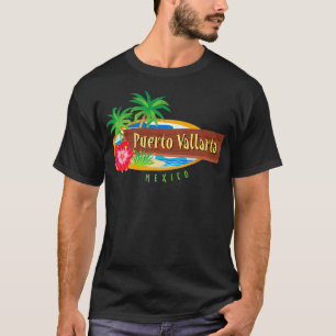Puerto Vallarta Mexiko Vintage MidCentury Design T-Shirt
