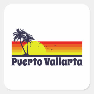 Puerto Vallarta Quadratischer Aufkleber