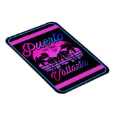 Puerto Vallarta Retro Sunset 80er Palm Trees Magnet (Rechte Seite)