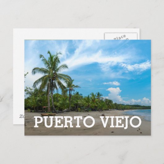 Puerto Viejo Beach Postkarte (Vorne/Hinten)