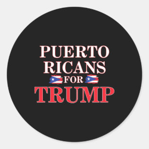 Puertoricaner Für Trump Patriotischer Amerikanisch Runder Aufkleber