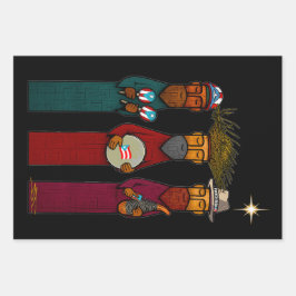 Puertoricanische Heiligen Drei Könige – Parranda Geschenkpapier Set