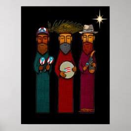 Puertoricanische Heiligen Drei Könige – Parranda Poster