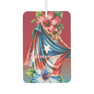 Puertorico Mädchen Insel Hibiskus Autolufterfrischer