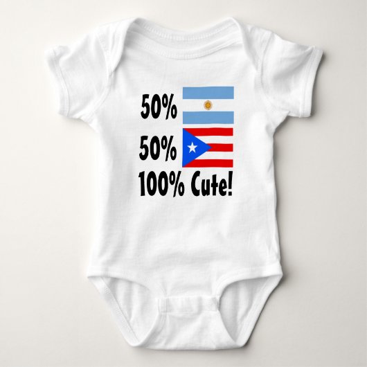 Puertorikaner 100% 50% Argentinier-50% niedlich Baby Strampler (Vorderseite)