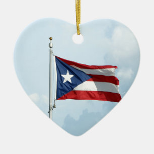 Puertorikanische Flagge Keramikornament