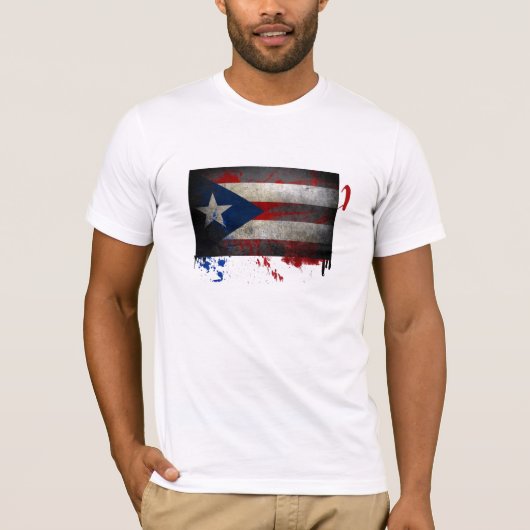 Puertorikanische Flagge T-Shirt (Vorderseite)