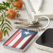 Puertorikanische Flaggen-Schlüsselkette Schlüsselanhänger (Vorderseite rechts)