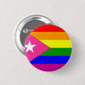Puertorikanische Gay Pride-Flagge Button (Vorne & Hinten)