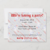 Puertorikanische Mädchen-Silhouette-Flagge Einladung (Rückseite)