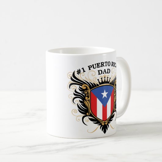 Puertorikanischer Vater der Nr.-eine Kaffeetasse (VorderseiteRechts)