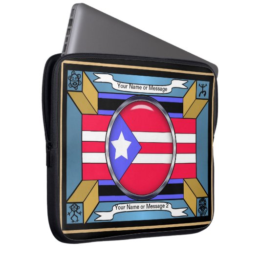 Puertorrican Pride Laptopschutzhülle (Vorne Rechts)