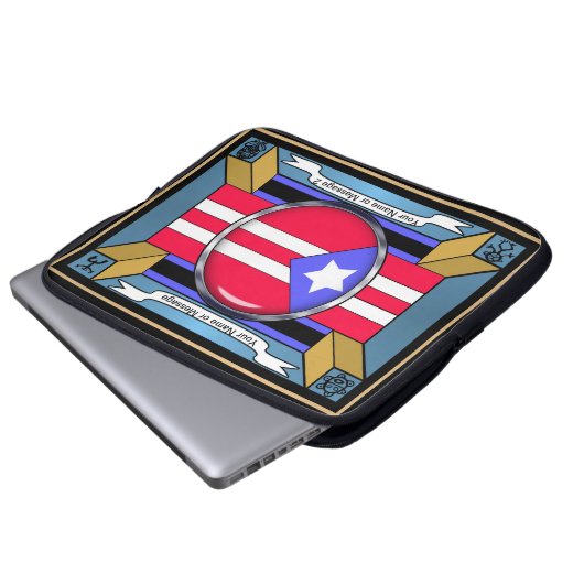 Puertorrican Pride Laptopschutzhülle (Vorne Knopf)