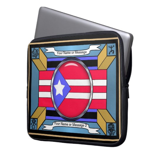 Puertorrican Pride Laptopschutzhülle (Vorderseite Links)