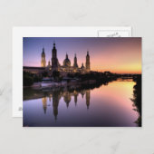 Puesta de sol sobre el Ebro Postkarte (Vorne/Hinten)