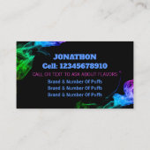 Puff Bar Disposable Vapes Black Business Card Visitenkarte (Rückseite)