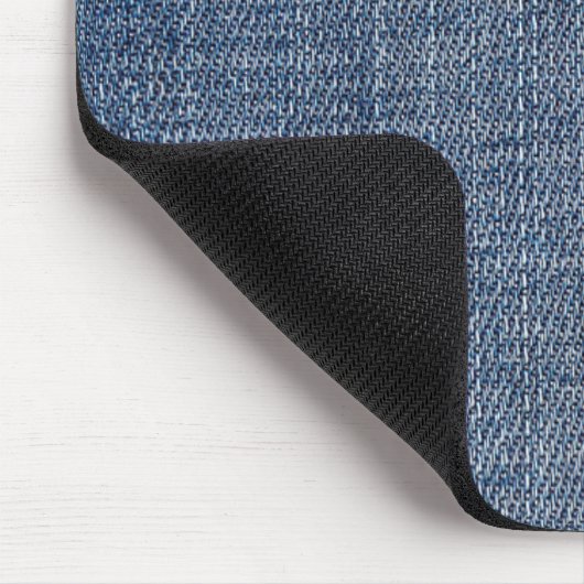 Puff-Blume über Denim Mousepad (Ecke)