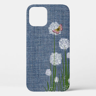 Puff-Blume zum Fall Denim Case-Mate iPhone Hülle