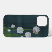 Puff-Blumen auf Karo iPhone Hülle (Rückseite (Horizontal))