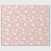 Puff Dandelion in Pink Gift Wrap Geschenkpapier (Flach)