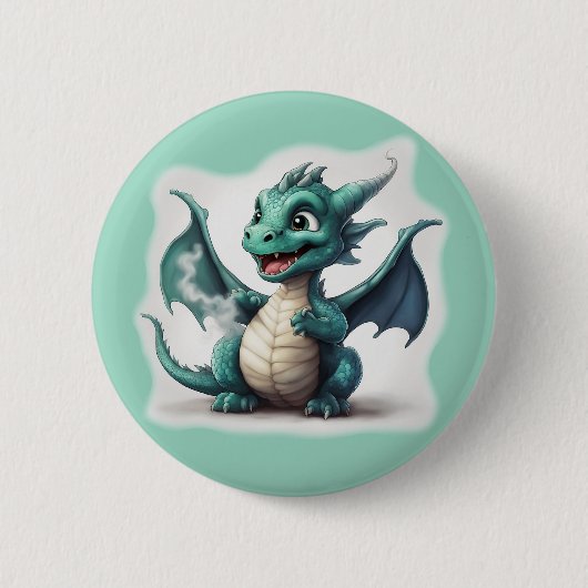 Puff den kleinen Magischen Drachen Button (Vorderseite)