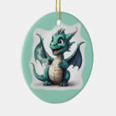 Puff den kleinen Magischen Drachen Keramik Ornament (Rechts)