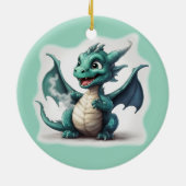 Puff den kleinen Magischen Drachen Keramik Ornament (Hinten)