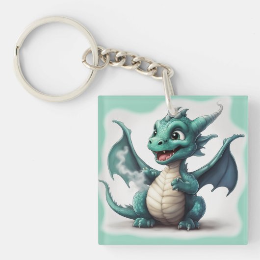 Puff den kleinen Magischen Drachen Schlüsselanhänger (Vorderseite)